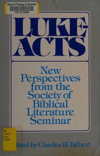 Cover for Luke-Acts, new perspectives from the Society of Biblical Literature seminar