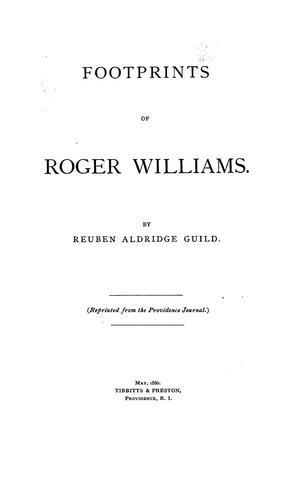 Cover for Footprints of Roger Williams