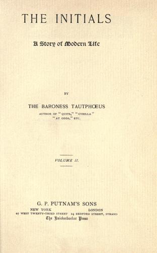 Cover for The initials