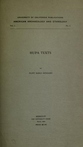 Cover for Hupa texts