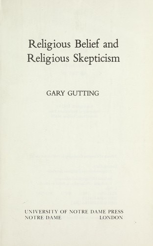 Cover for Religious belief and religious skepticism