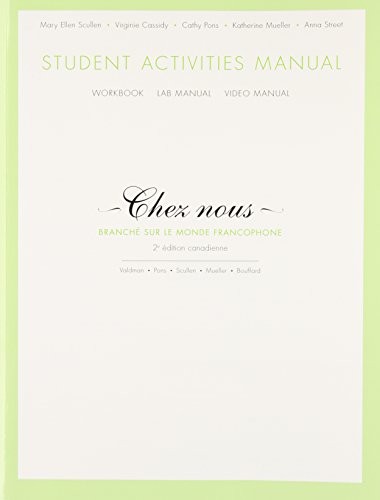 Cover for Student Activities Manual for Chez nous Branche sur le monde francophone, Second Canadian Edition