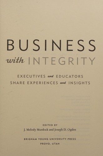 Cover for Business with Integrity