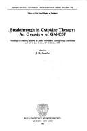 Cover for Breakthrough in Cytokine Therapy