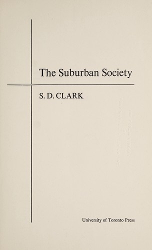 Cover for The suburban society