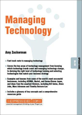 Cover for Technology Management