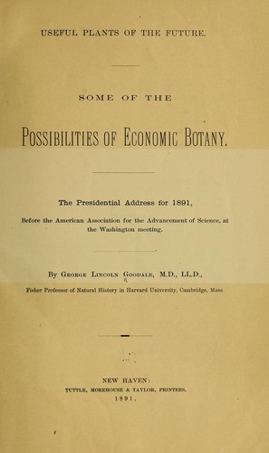 Cover for Useful plants of the future