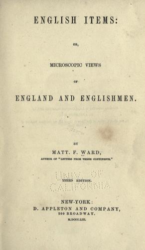 Cover for English items