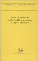 Cover for Dutch contributions to the twelfth International Congress of Slavists, Cracow, August 26-September 3, 1998, linguistics