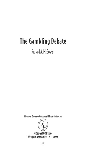 Cover for The gambling debate