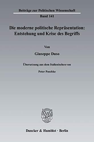 Cover for Die moderne politische Repräsentation