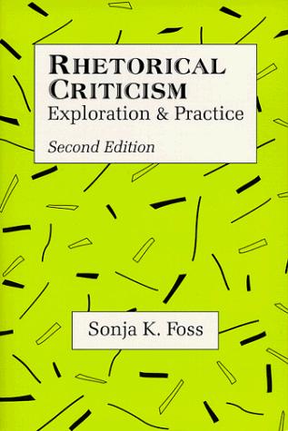 Cover for Rhetorical criticism