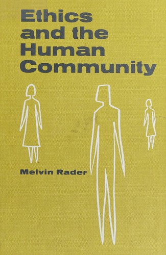 Cover for Ethics and the human community