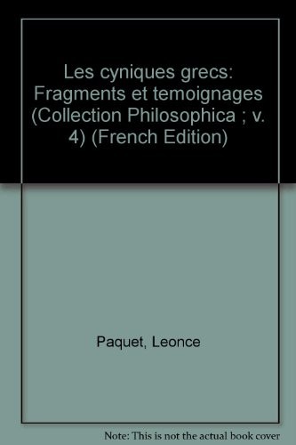 Cover for Les cyniques grecs