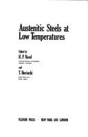 Cover for Austenitic steels at low temperatures