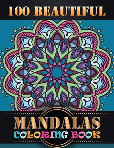 Cover for 100 Beautiful Mandalas Coloring Book