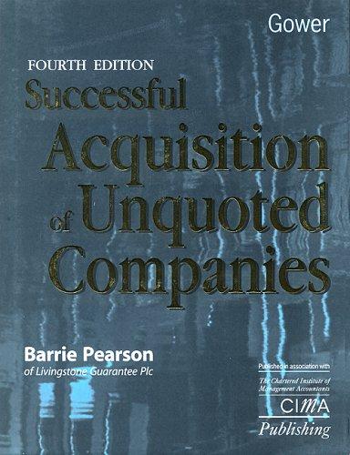 Cover for Successful acquisition of unquoted companies
