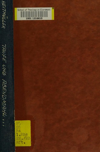 Cover for Taufe und Abendmahl im Urchristentum