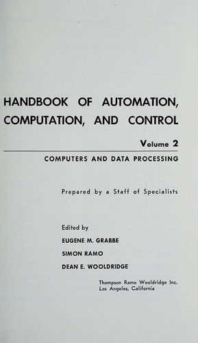 Cover for Handbook of automation, computation, and control