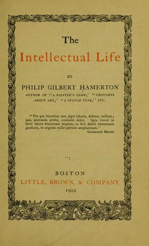 Cover for The intellectual life