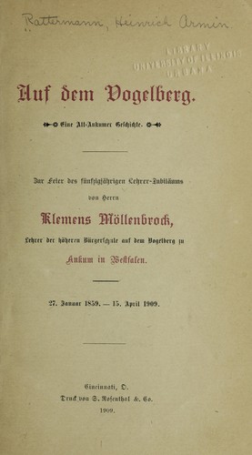 Cover for Auf dem Vogelburg