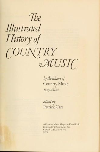 Cover for The Illustrated history of country music