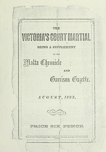 Cover for The Victoria's Court Martial