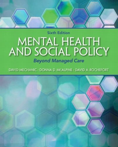 Cover for Mental Health and Social Policy