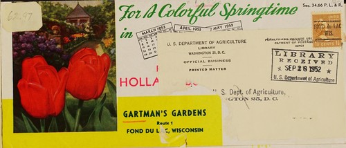 Cover for For a colorful springtime in March 1953, April 1953, May 1953