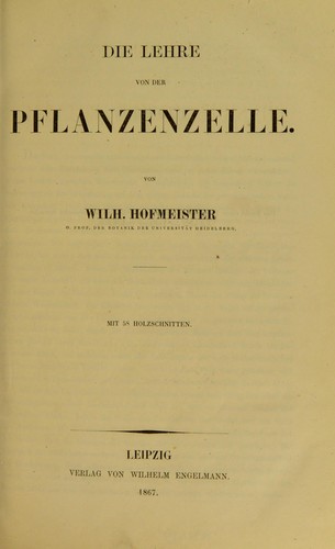 Cover for Vergleichende Anatomie der Vegetationsorgane der Phanerogamen und Farne