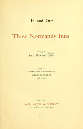 Cover for In and out of three Normandy inns