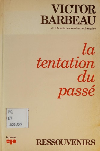 Cover for La tentation du passe