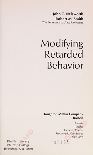 Cover for Modifying retarded behavior