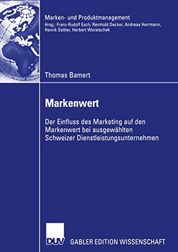 Cover for Markenwert
