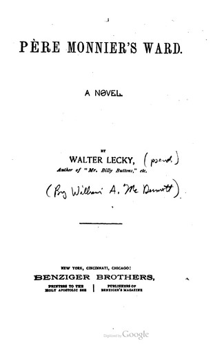 Cover for Pere Monnier's Ward