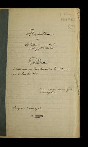 Cover for Vie intime de F. Chevremont, le bibliographe de Marat