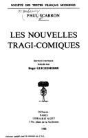 Cover for Les nouvelles tragi-comiques (Societe des textes francais modernes)