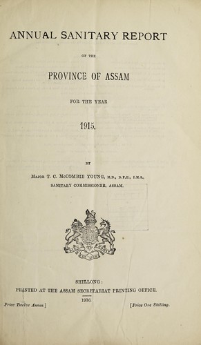 Cover for Annual sanitary report of the Province of Assam