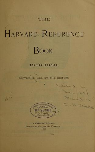Cover for The Harvard reference book