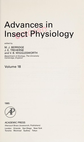 Cover for Advances in Insect Physiology, 18