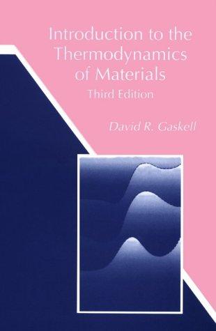 Cover for Introduction to the thermodynamics of materials