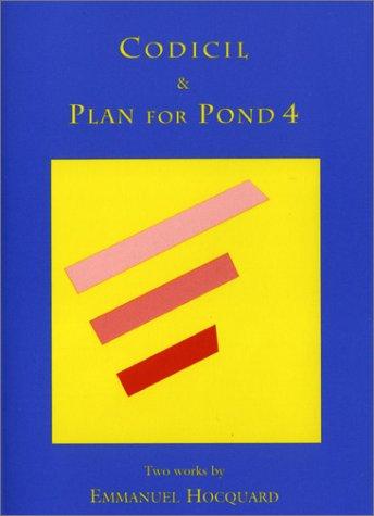 Cover for Codicil and Plan for Pond 4