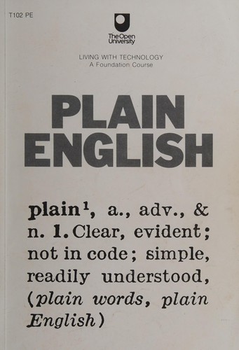 Cover for Plain English