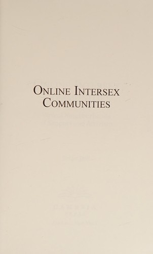 Cover for Online intersex communities