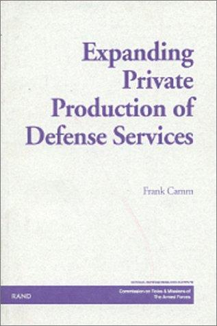 Cover for Expanding private production of defense services