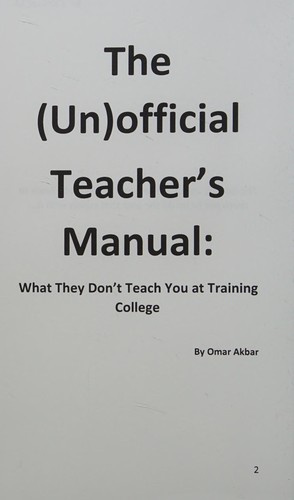 Cover for The official Teacher's Manual