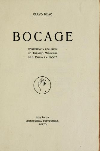 Cover for Bocage