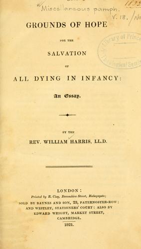 Cover for Grounds of hope for the salvation of all dying in infancy