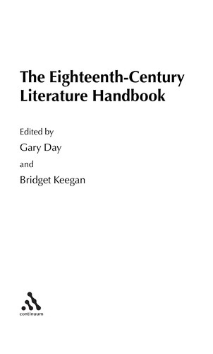Cover for The eighteenth-century literature handbook