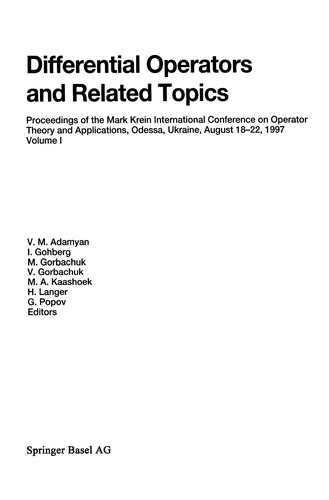 Cover for Differential operators and related topics